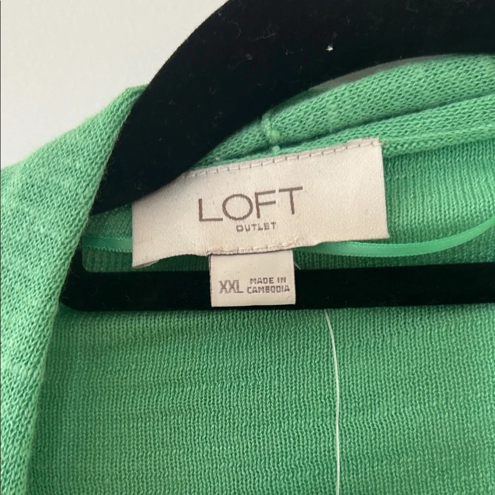 LOFT Vibrant Green Cardigan - Picture 3 of 4